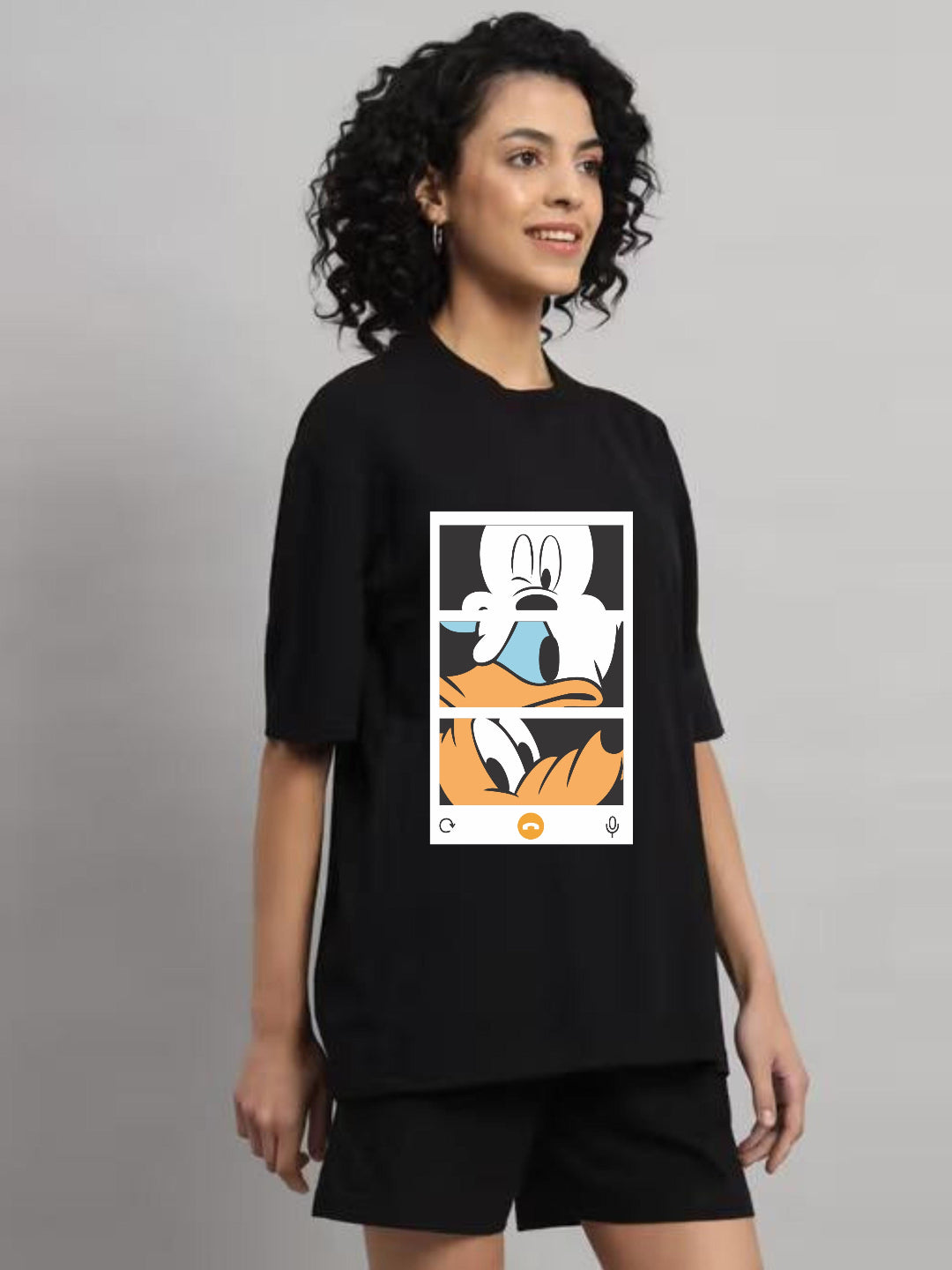 HESHA 3FRIENDS WOMEN OVERSIZE PRINTED TSHIRT