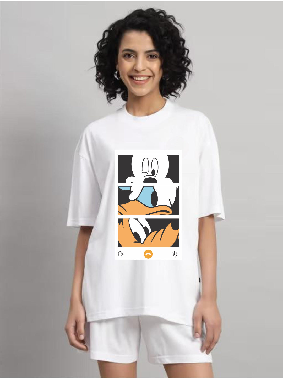 HESHA 3FRIENDS WOMEN OVERSIZE PRINTED TSHIRT