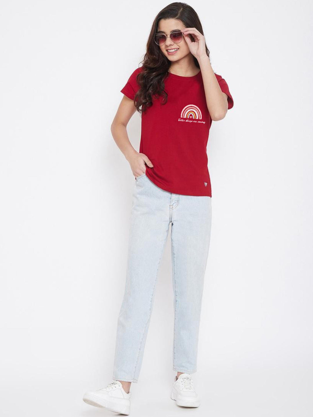 HESHA BETTER THINGS ARE COMING REGULAR PRINTED TSHIRT