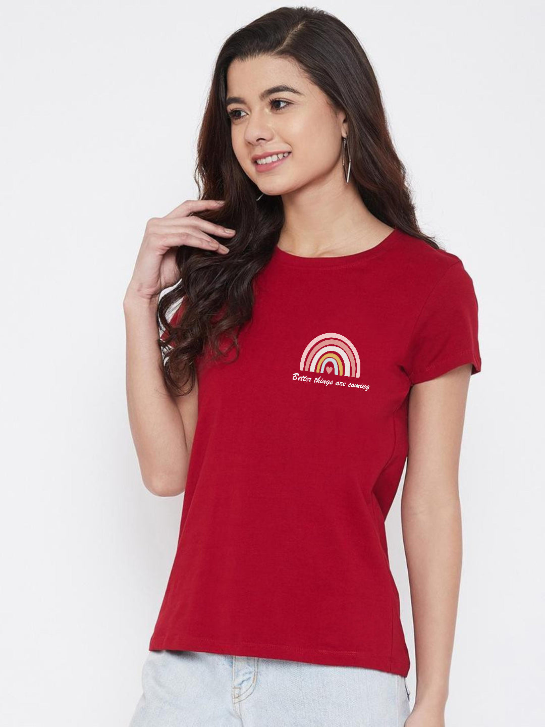 HESHA BETTER THINGS ARE COMING REGULAR PRINTED TSHIRT