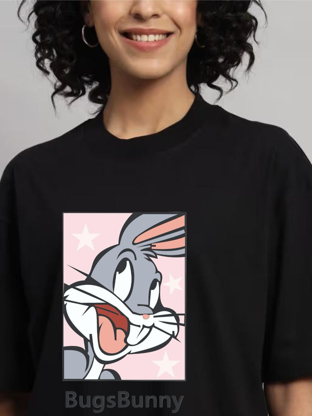 HESHA BUNNY WOMEN OVERSIZE PRINTED TSHIRT