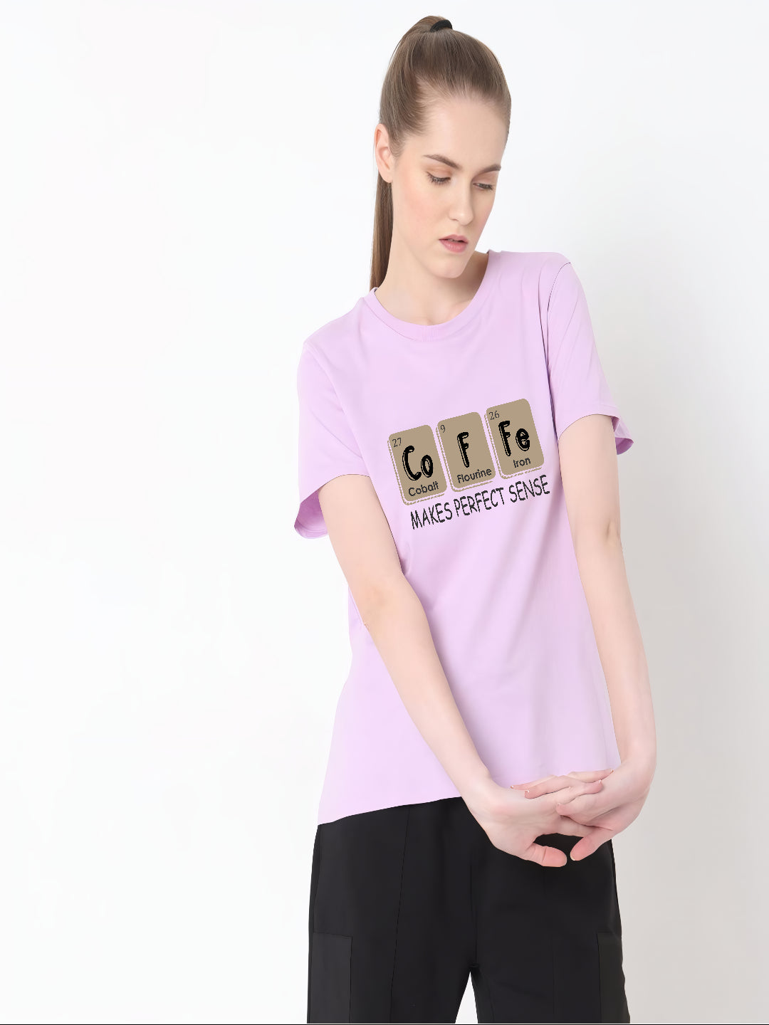 HESHA COFFE WOMEN REGULAR PRINTED TSHIRT