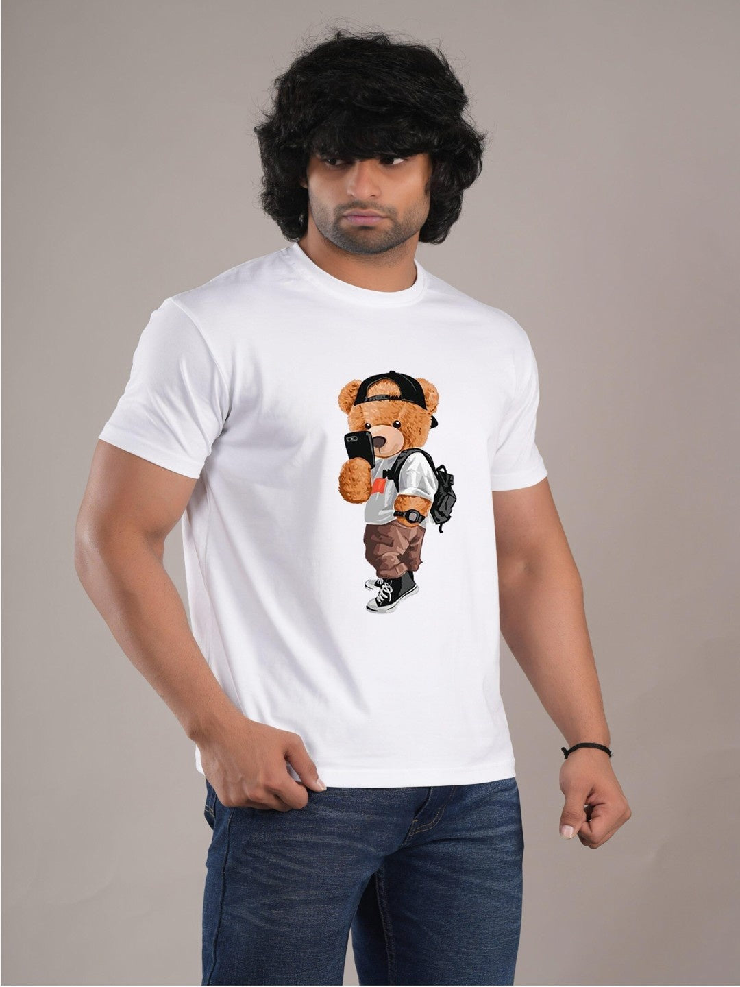 HESHA COOL BEAR MENS PRINTED TSHIRT