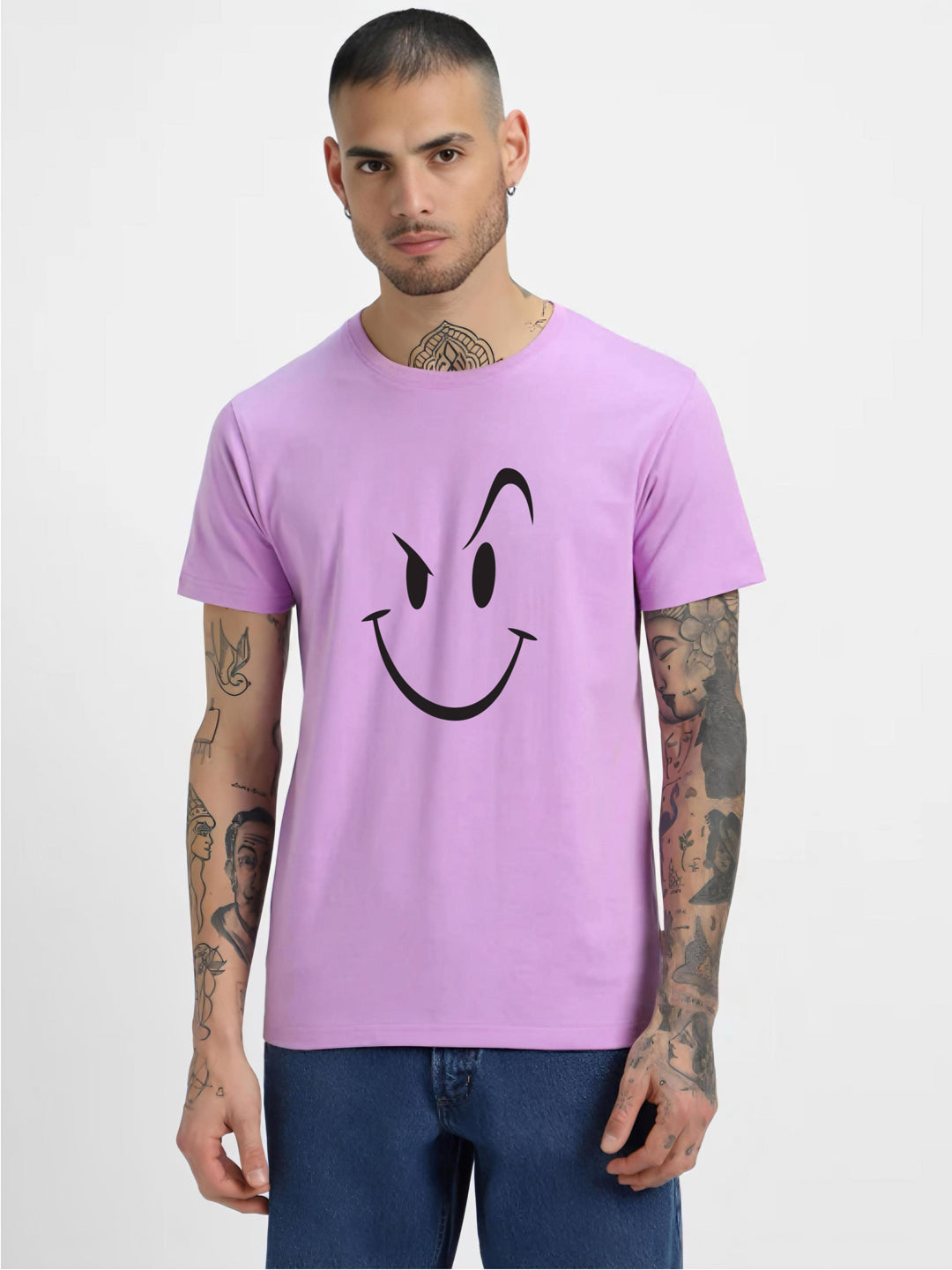 HESHA EMOJI FACE MENS PRINTED TSHIRT