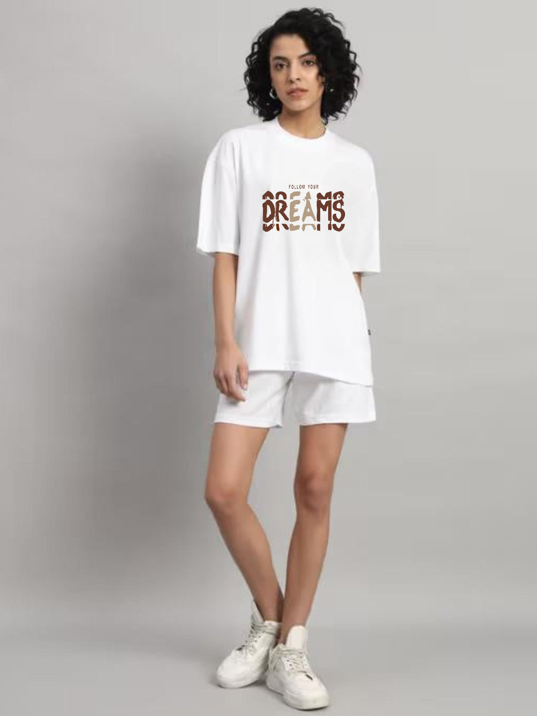 HESHA FOLLOW TOUR DREAMS WOMEN OVERSIZE PRINTED TSHIRT
