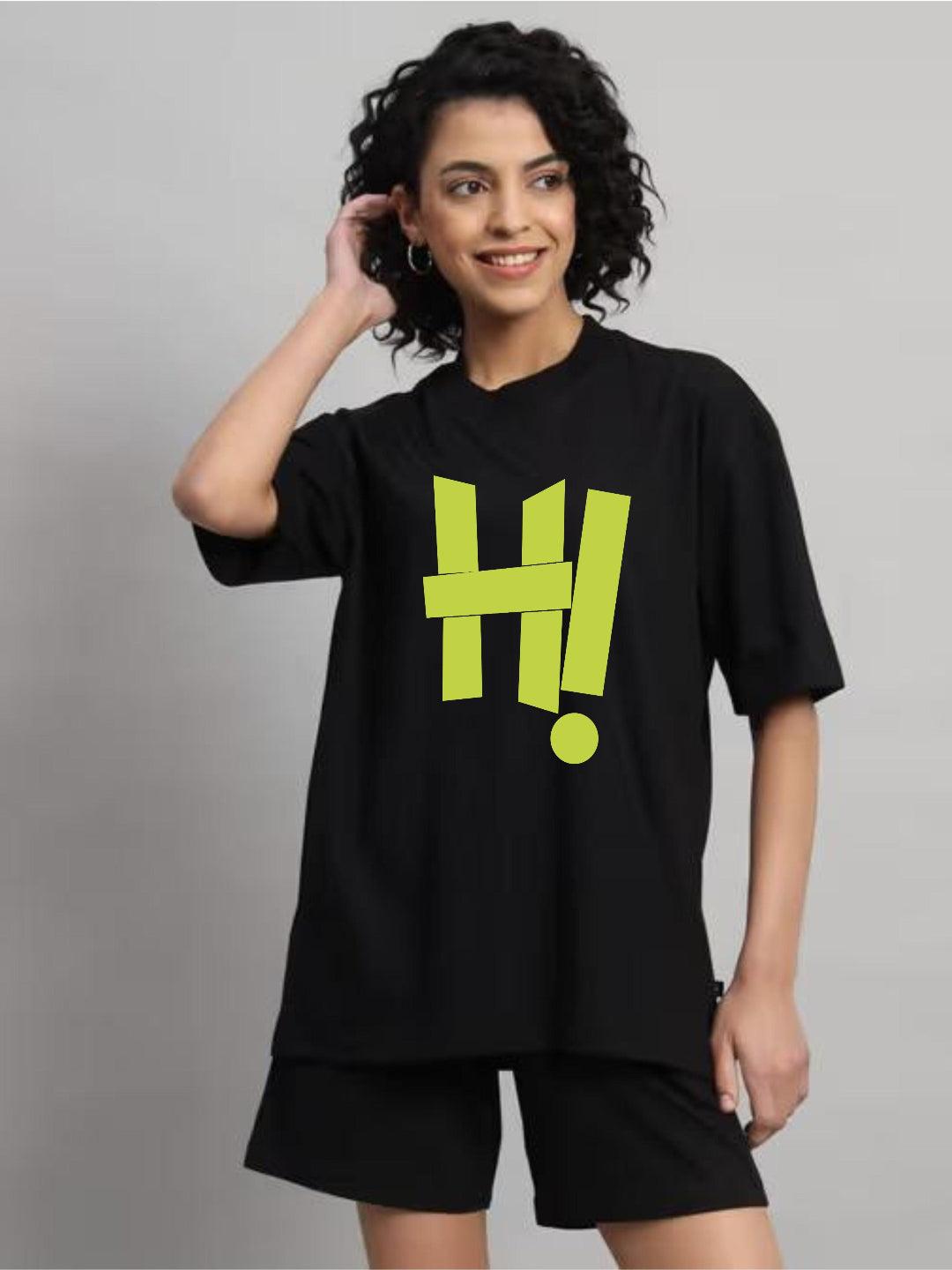 HESHA HI4 WOMEN OVERSIZE PRINTED TSHIRT