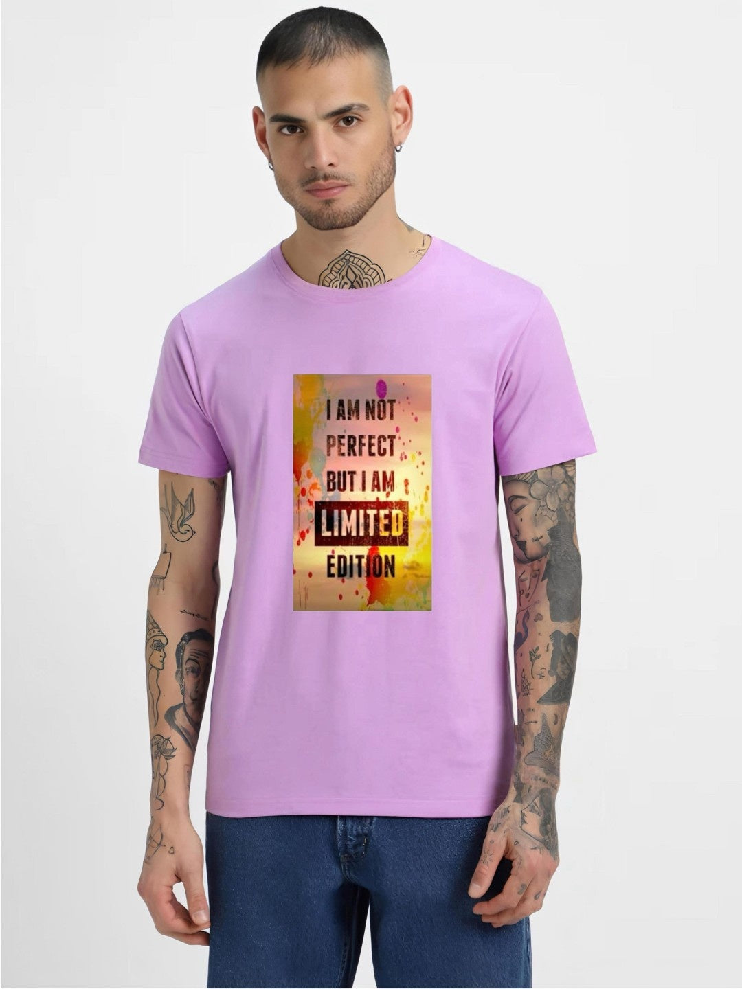 HESHA IM NOT PERFECT MENS PRINTED TSHIRT