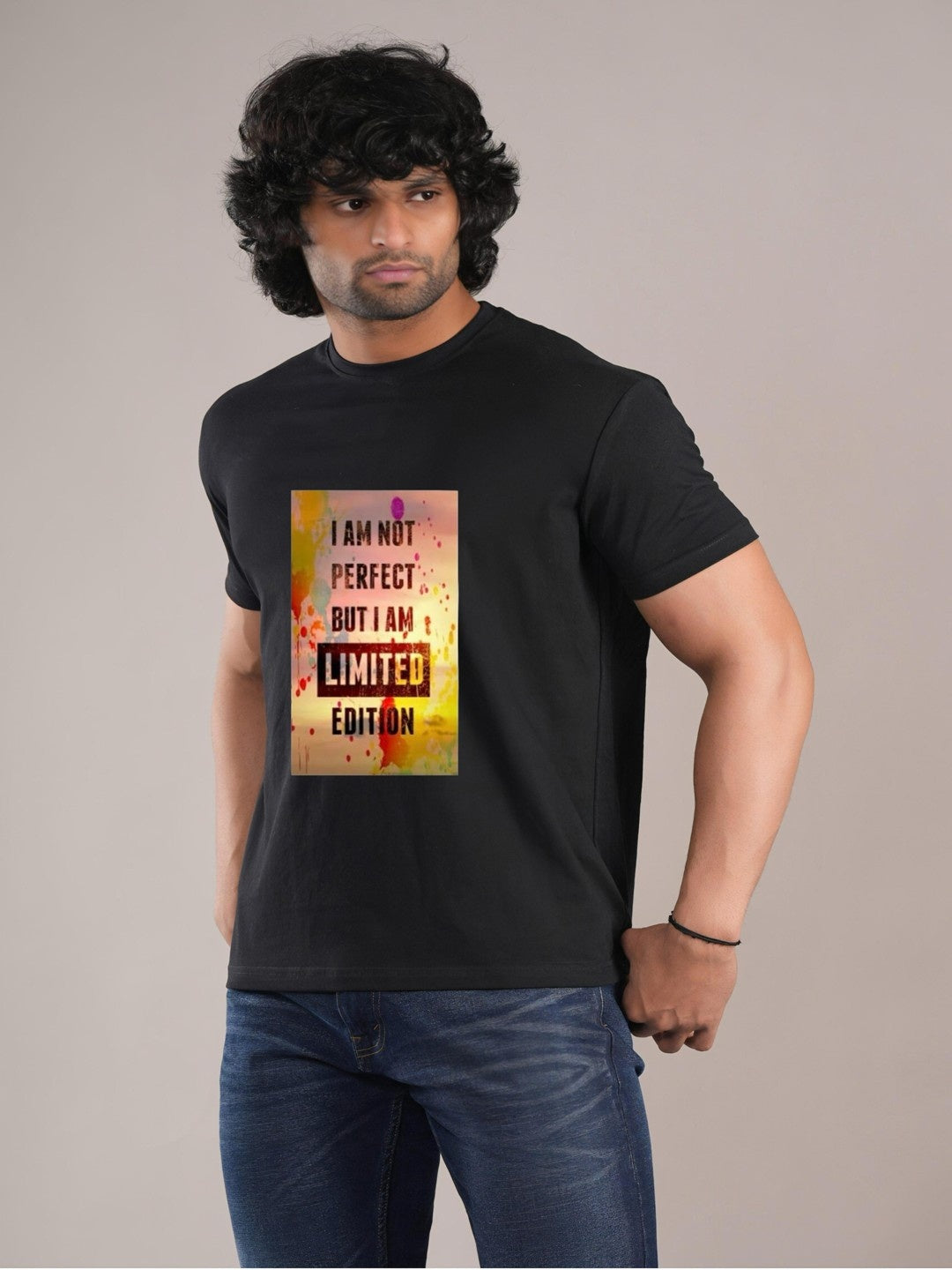 HESHA IM NOT PERFECT MENS PRINTED TSHIRT