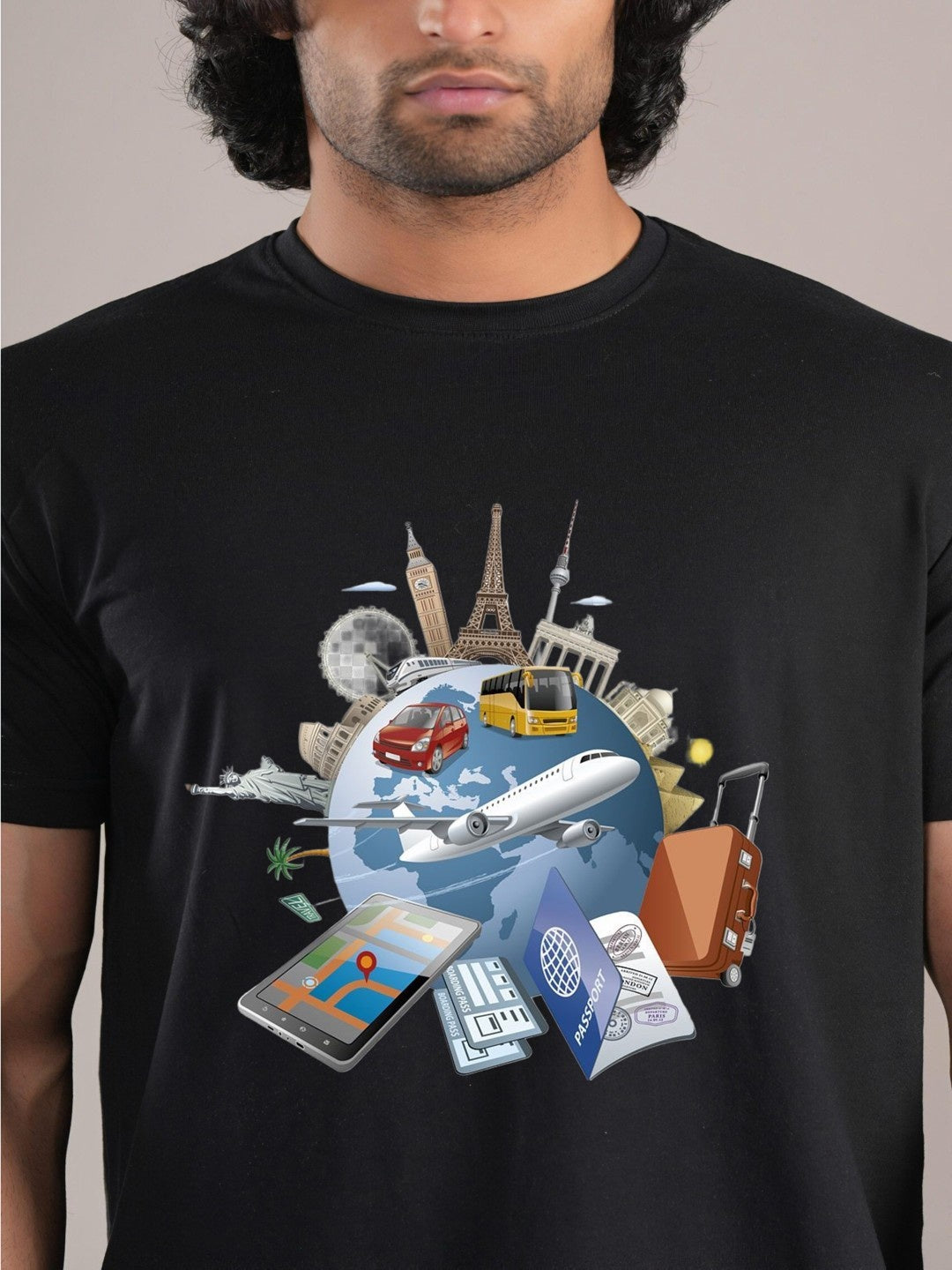 HESHA JOURNEY AROUND MENS PRINTED TSHIRT
