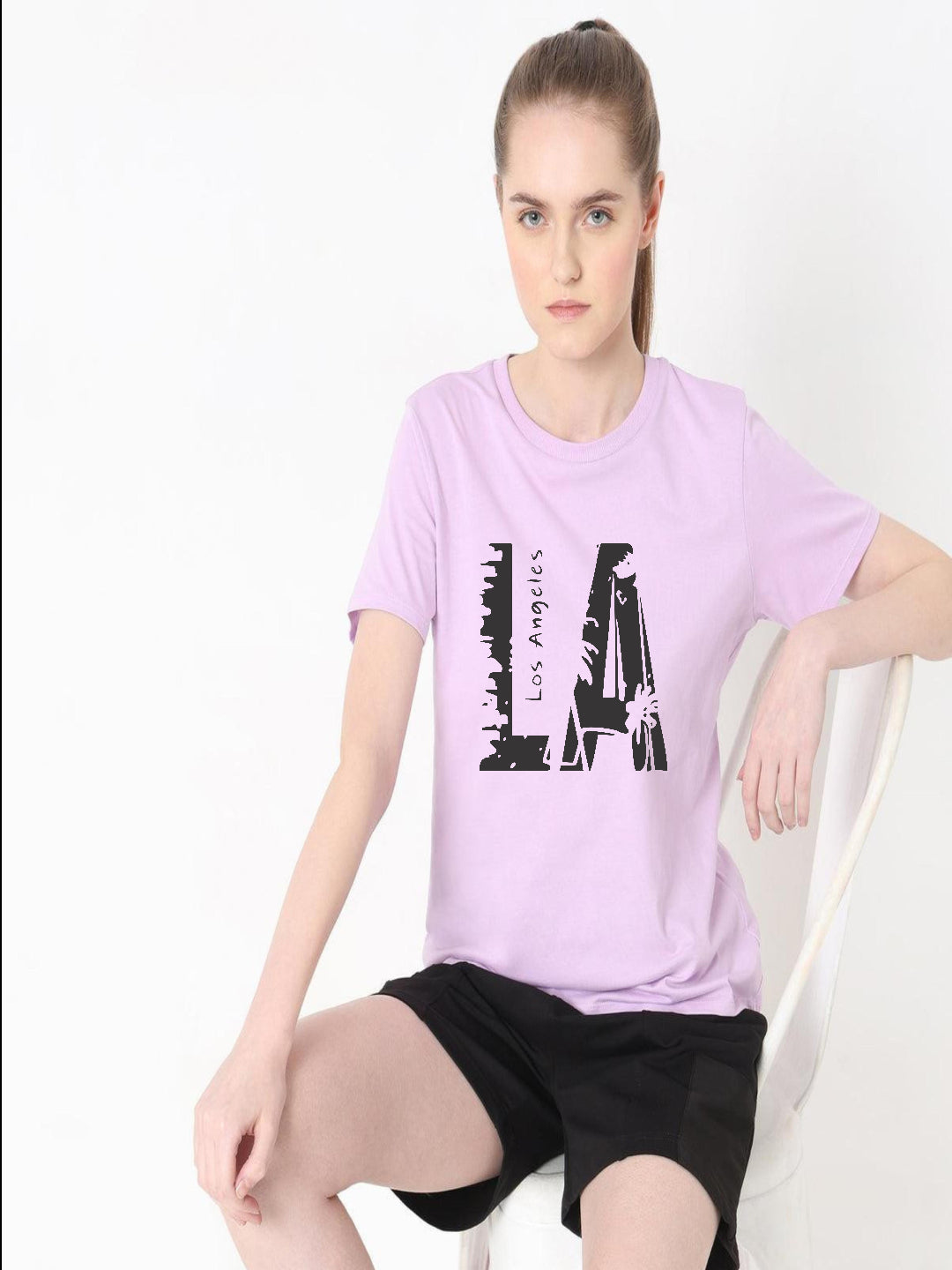 HESHA LOSS ANGELES WOMEN REGULAR PRINTED TSHIRT