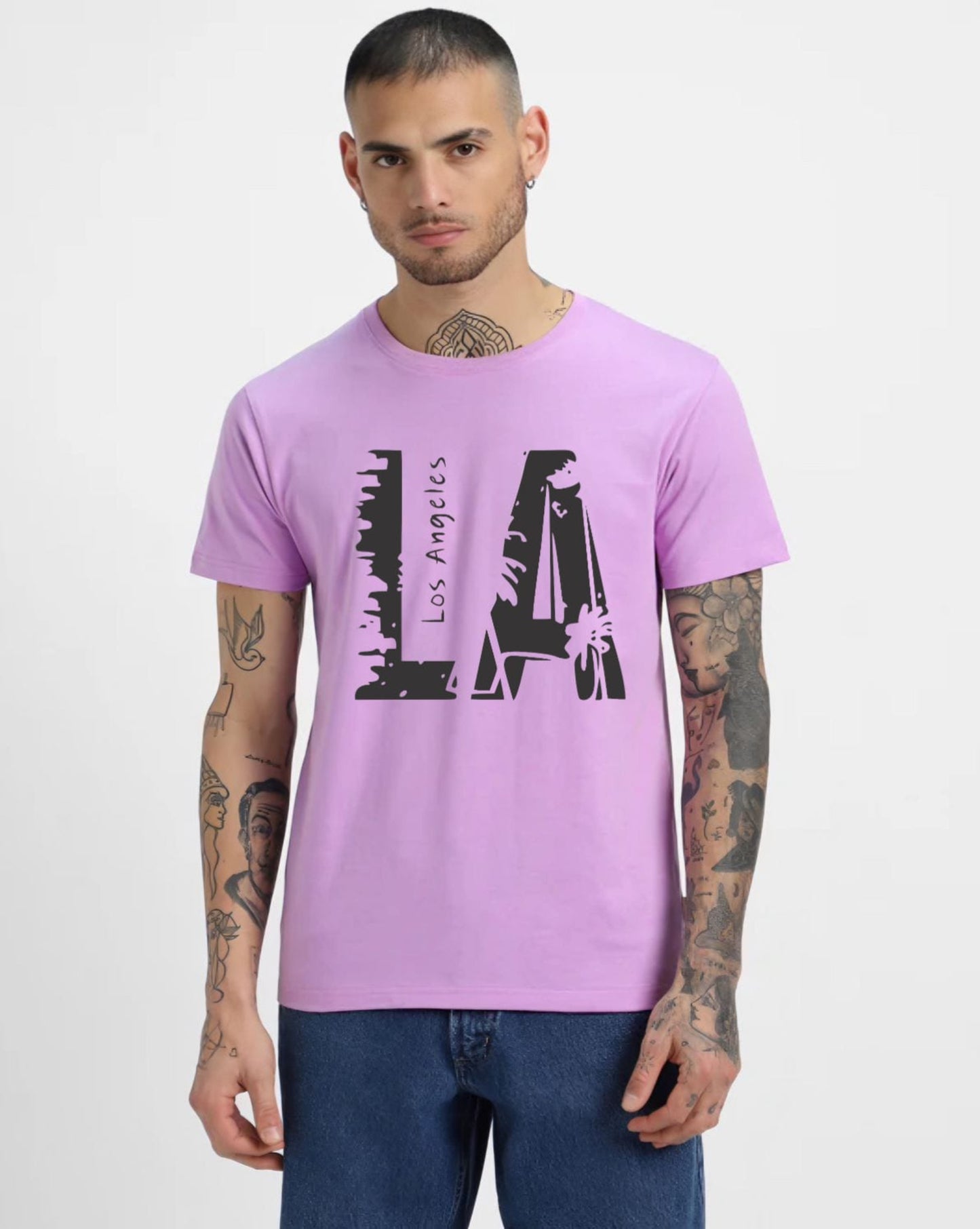 HESHA LOS ANGELES MENS REGULAR PRINTED TSHIRT
