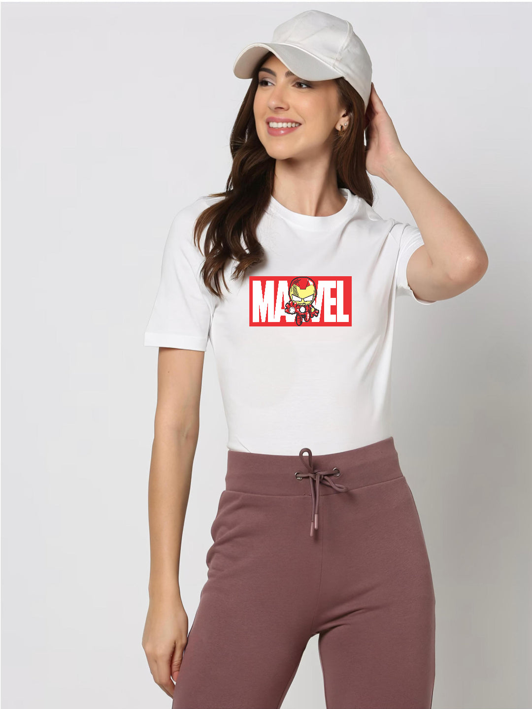 HESHA MARVEL WOMEN REGULAR PRINTED TSHIRT