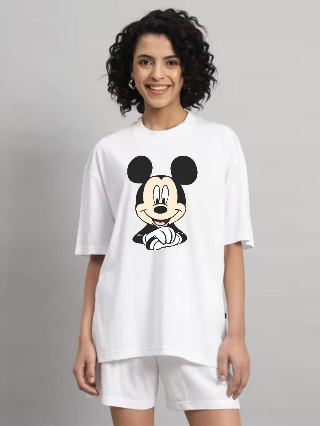 HESHA NEW MICKEY WOMEN OVERSIZE PRINTED TSHIRT