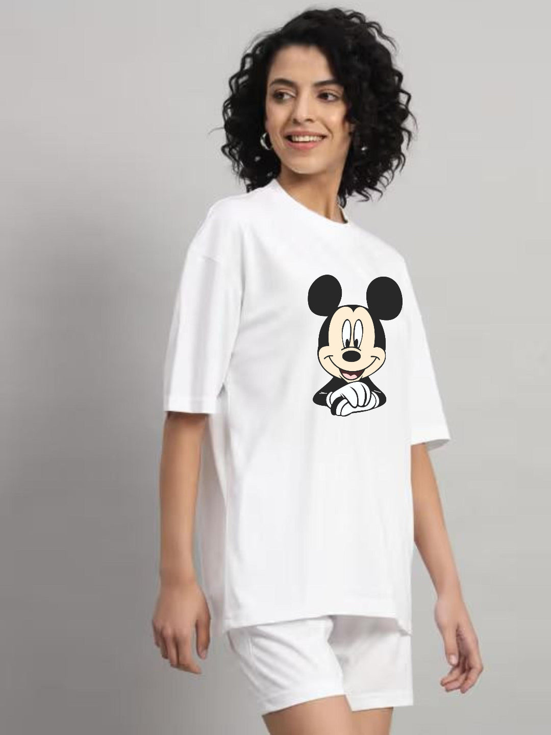HESHA NEW MICKEY WOMEN OVERSIZE PRINTED TSHIRT