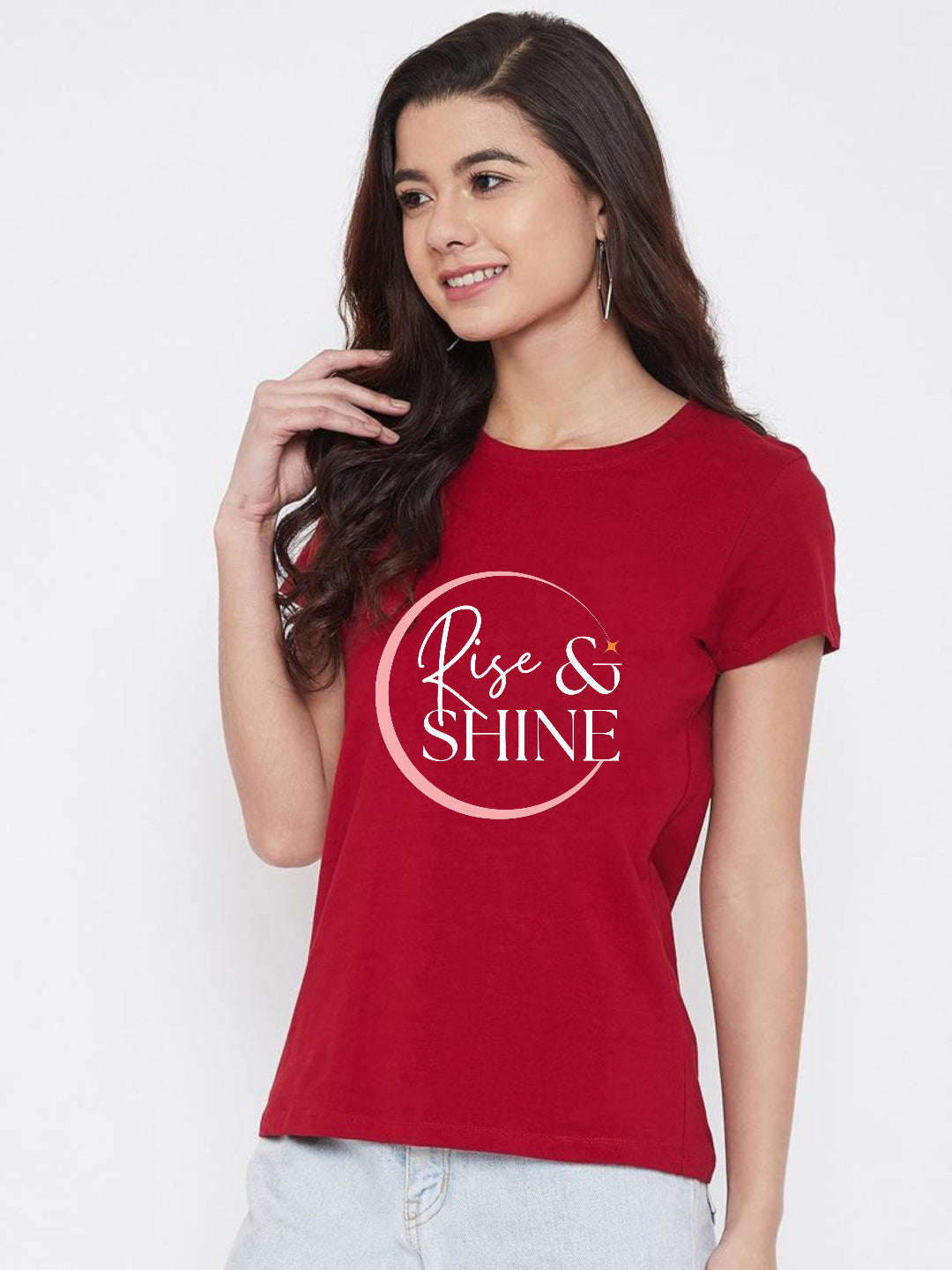 HESHA RISE & SHINE REGULAR PRINTED TSHIRT