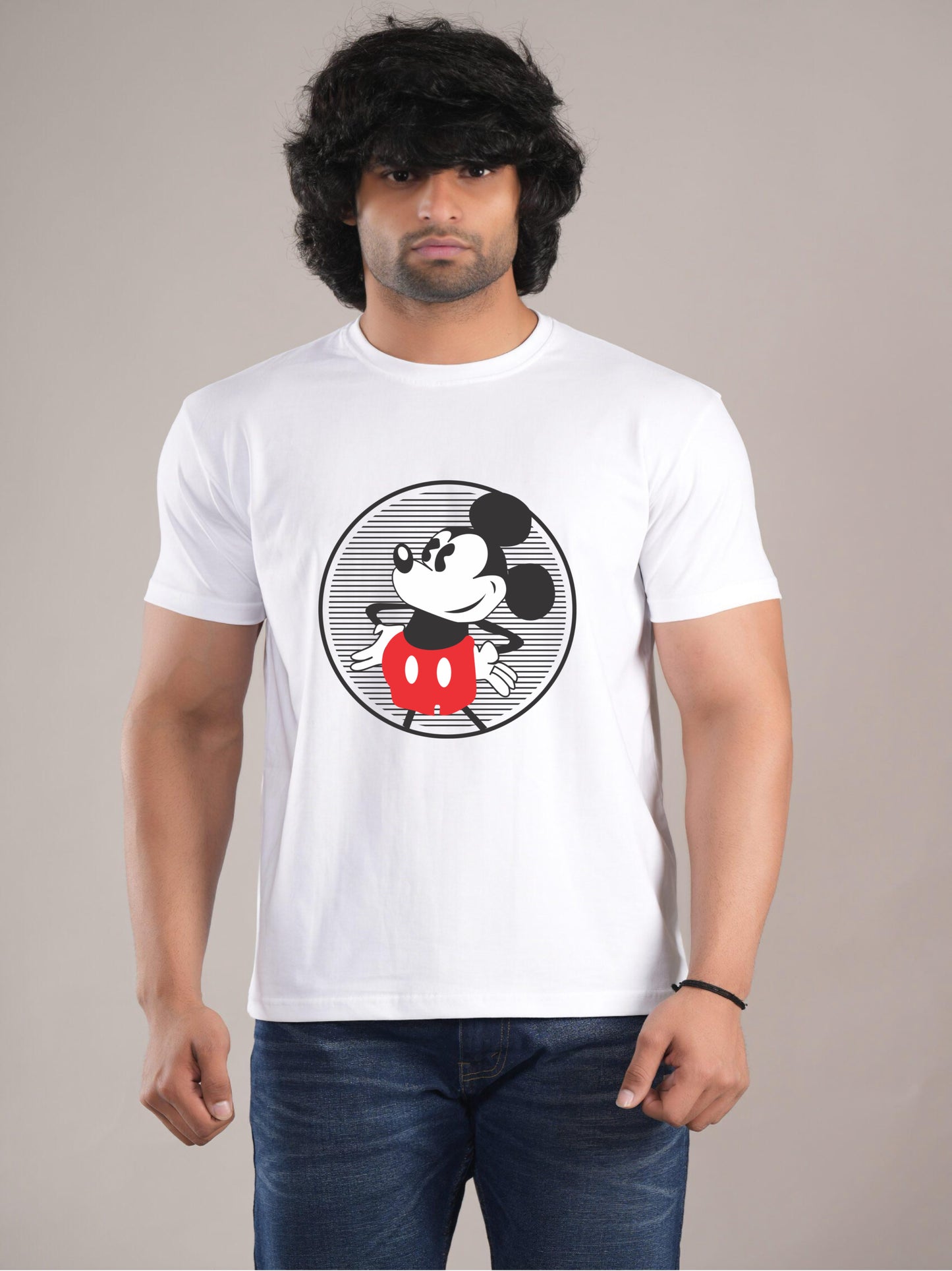 HESHA ROUND MICKEY MENS PRINTED TSHIRT
