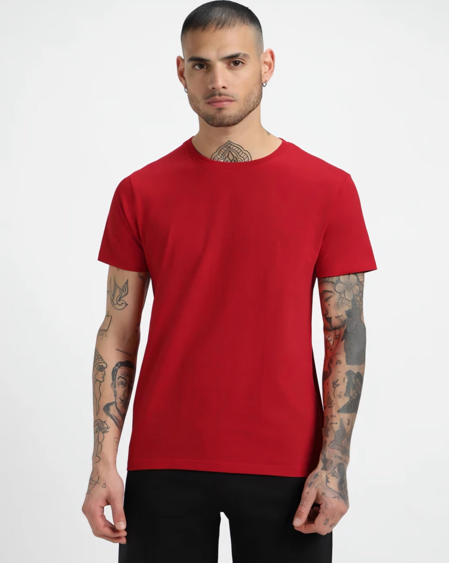 HESHA SOLID MENS REGULAR PRINTED TSHIRT