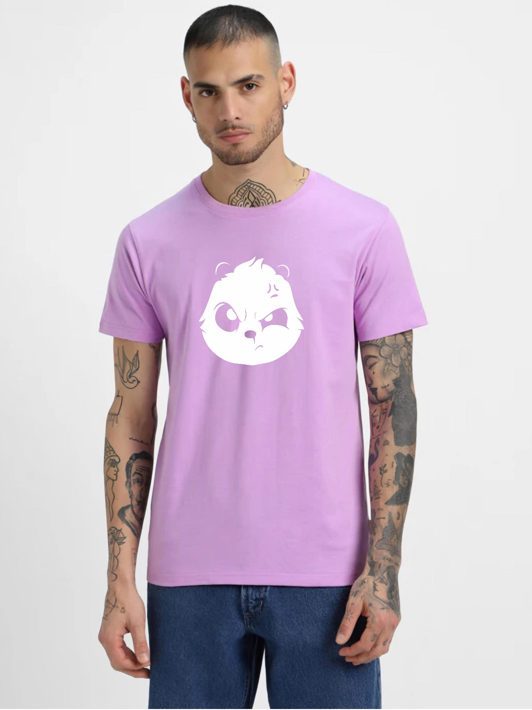 HESHA URBAN DRIFT PANDA MENS REGULAR PRINTED TSHIRT