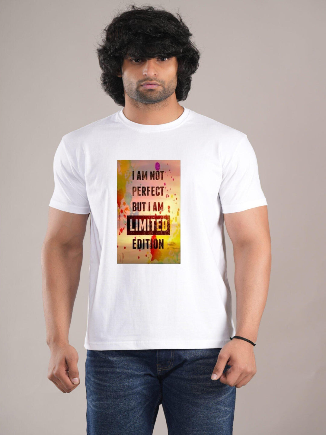 HESHA I'M NOT PERFECT MENS REGULAR PRINTED TSHIRT