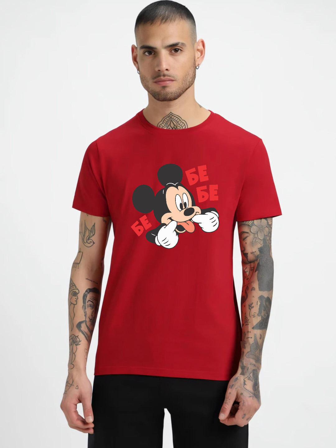 HESHA BE FUNNY MICKEY MENS REGULAR PRINTED TSHIRT