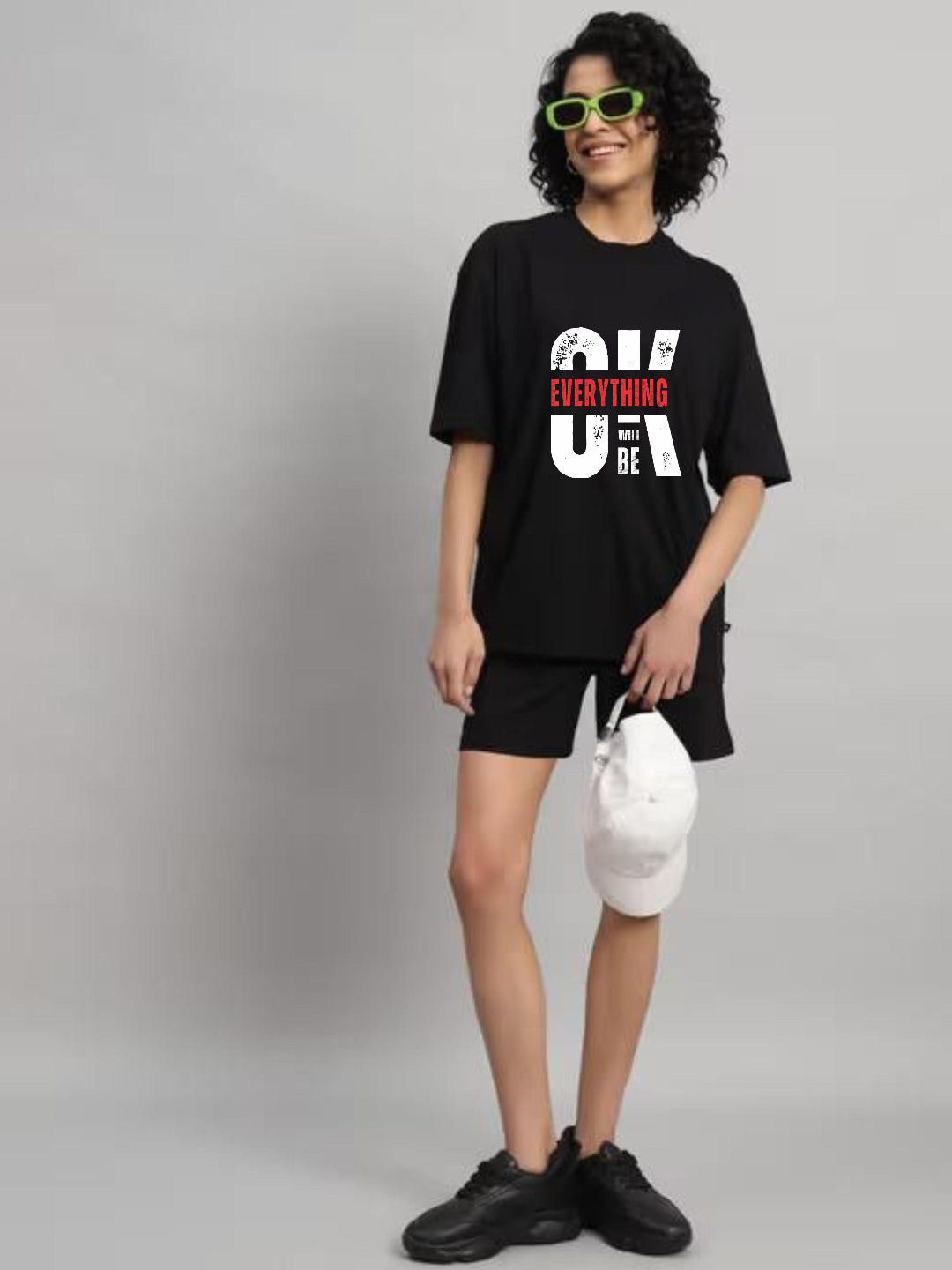 HESHA OK WOMEN OVERSIZE PRINTED TSHIRT