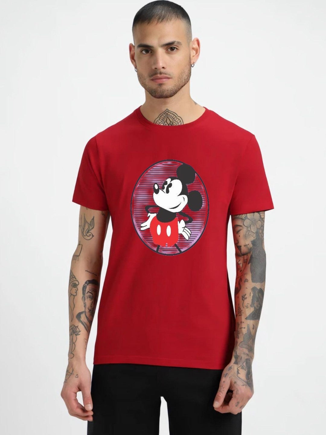 HESHA ROUND MICKEY MENS PRINTED TSHIRT
