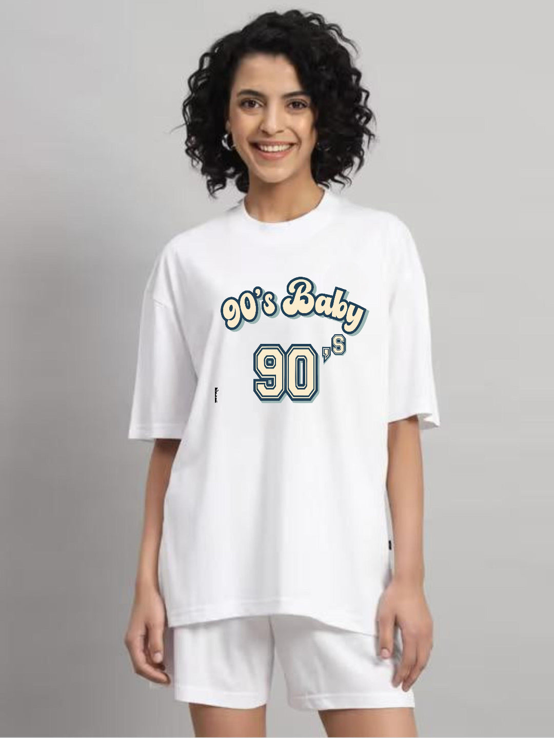 HESHA 90'S BABY WOMEN OVERSIZE PRINTED TSHIRT