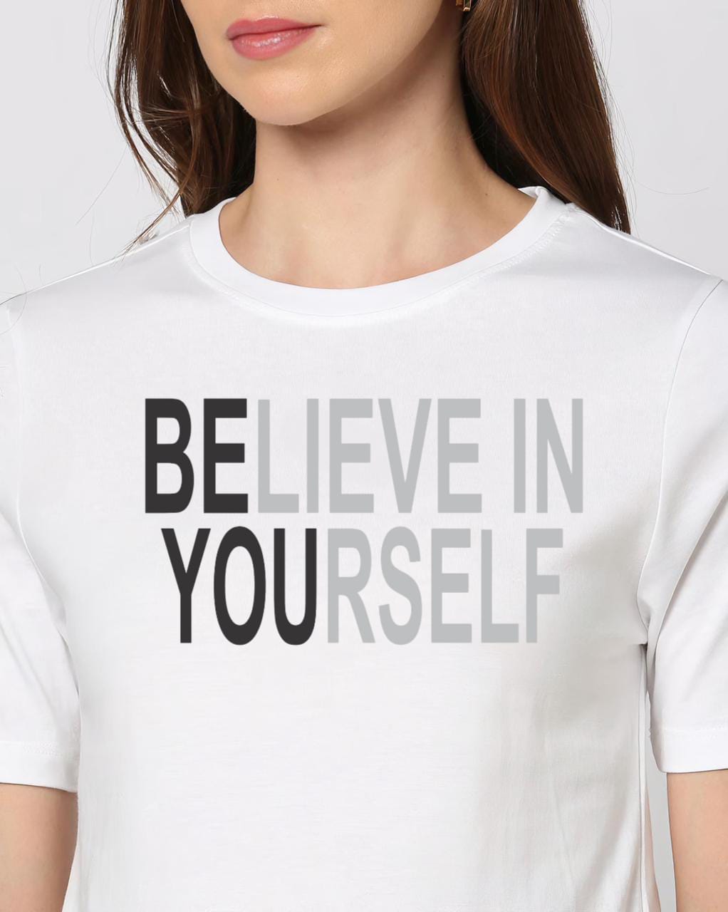 HESHA BELIEVE IN YOURSELF REGULAR PRINTED TSHIRT