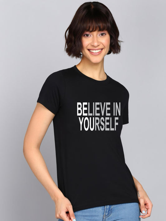 HESHA BE YOURSELF REGULAR PRINTED TSHIRT