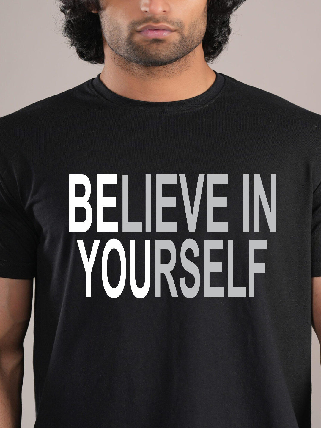 HESHA BELIEVE IN YOURSELF MENS REGULAR PRINTED TSHIRT