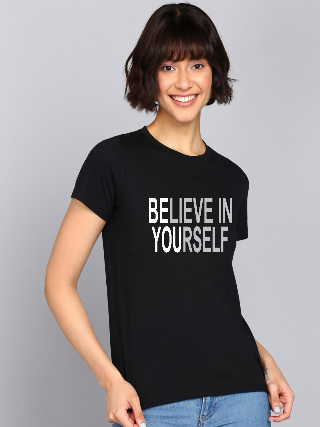 HESHA BE YOURSELF REGULAR PRINTED TSHIRT