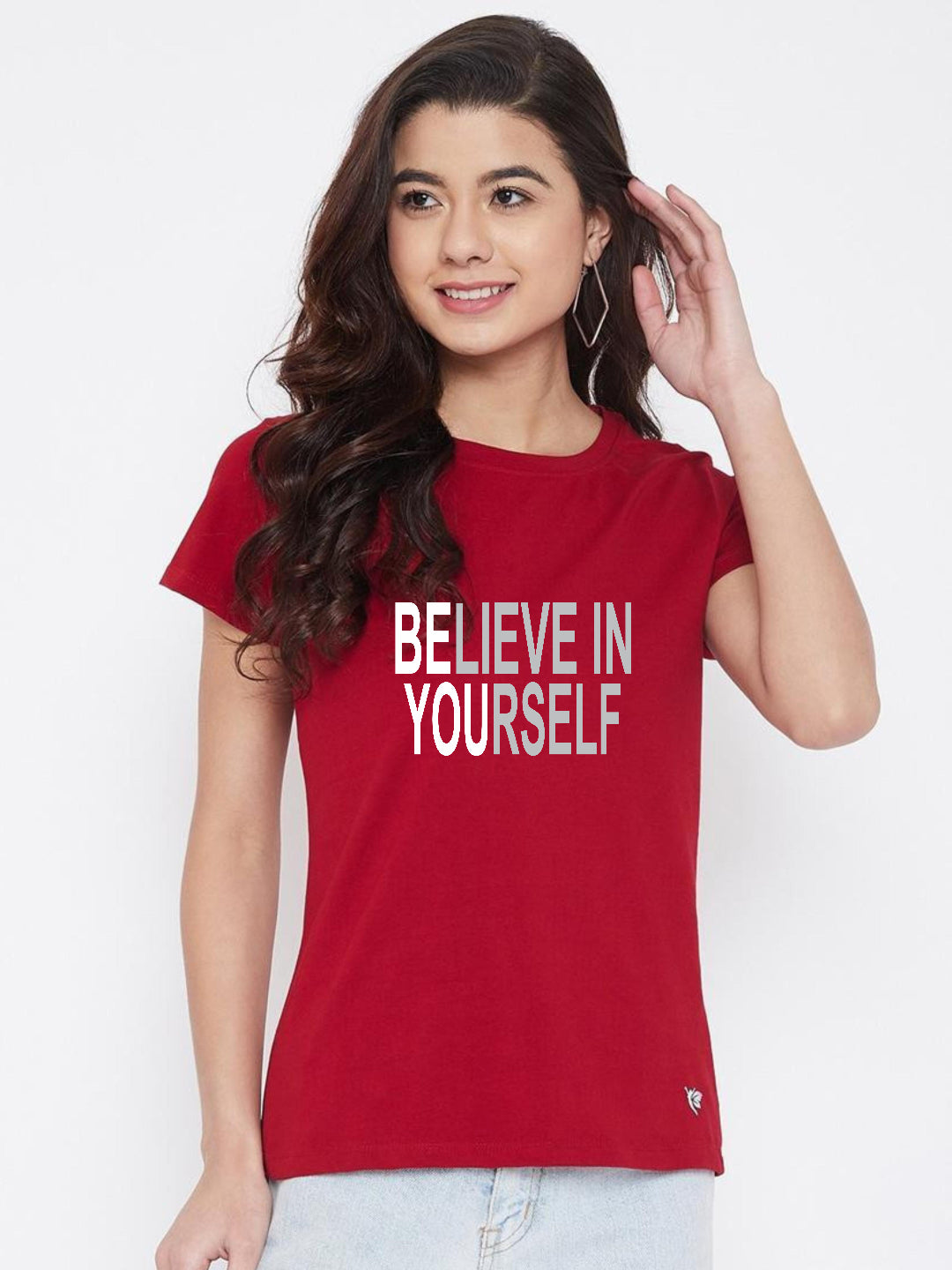 HESHA BE YOURSELF REGULAR PRINTED TSHIRT