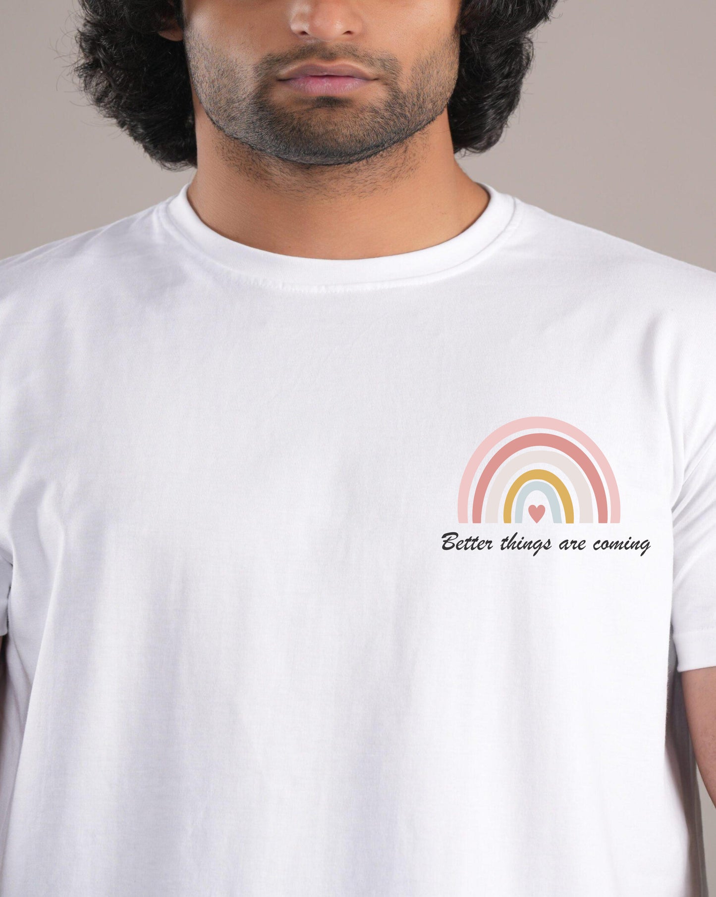 HESHA BETTER THINGS ARE COMMING MENS REGULAR PRINTED TSHIRT