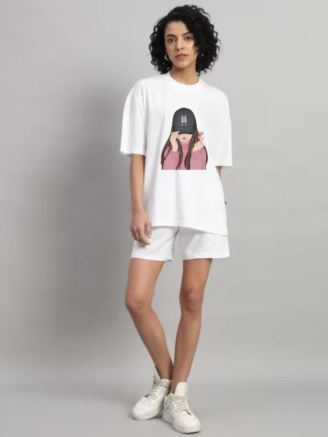 HESHA BTS GIRL WOMEN OVERSIZE PRINTED TSHIRT