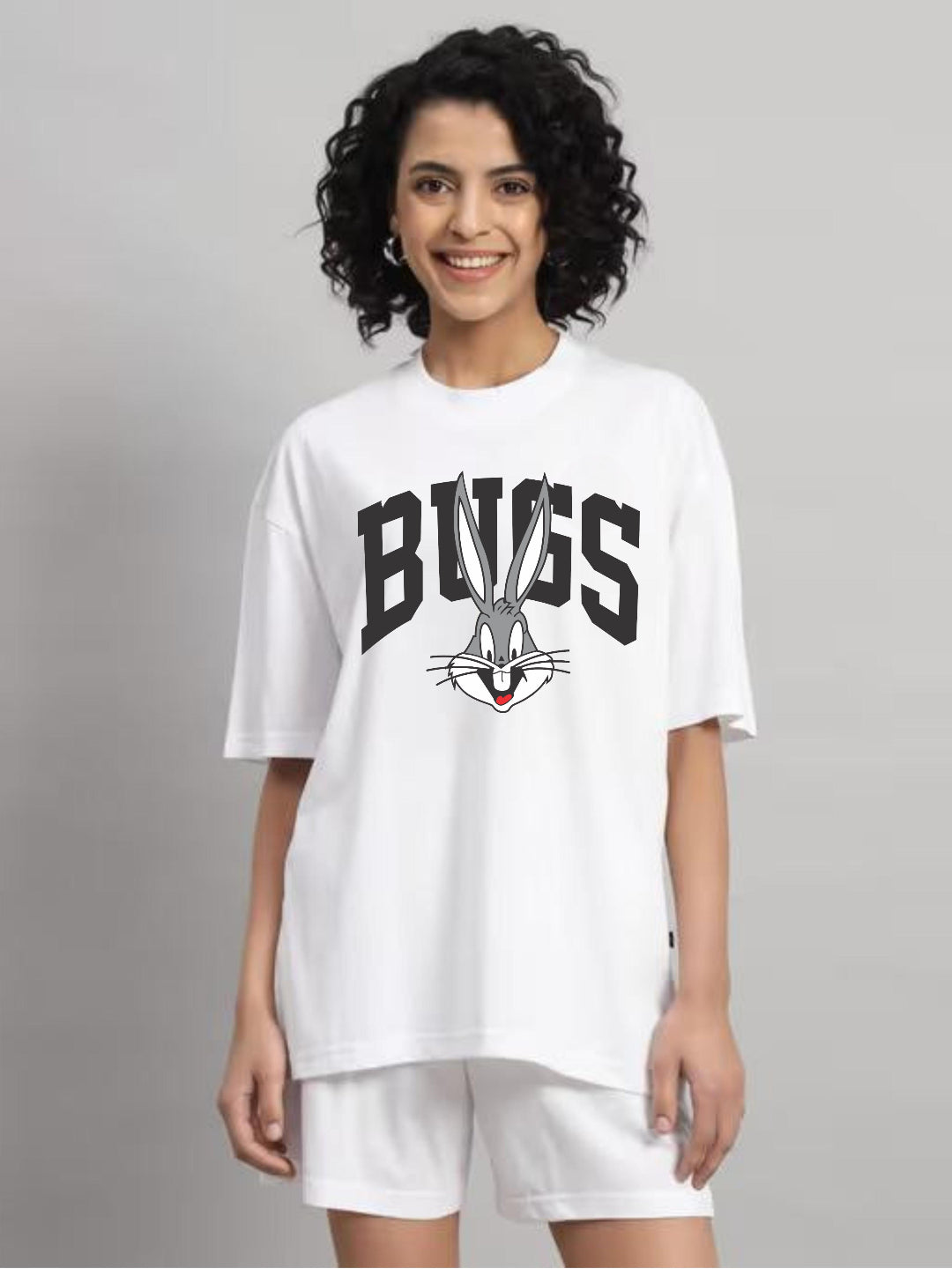 HESHA BUGS WOMEN OVERSIZE PRINTED TSHIRT