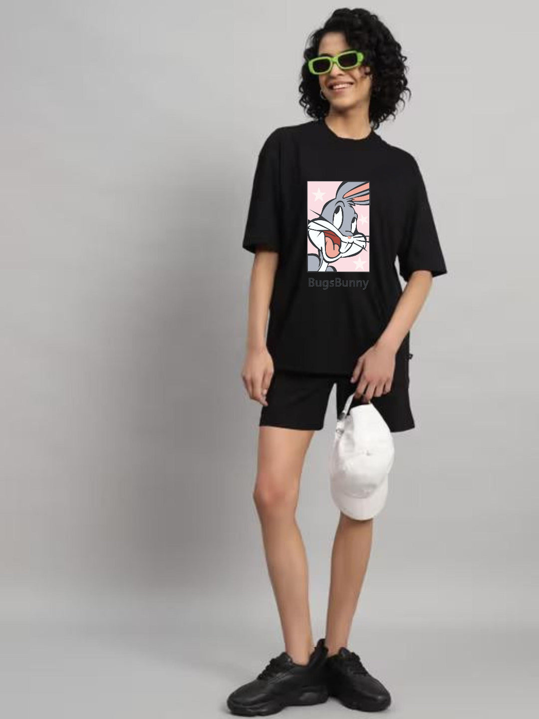 HESHA BUNNY WOMEN OVERSIZE PRINTED TSHIRT