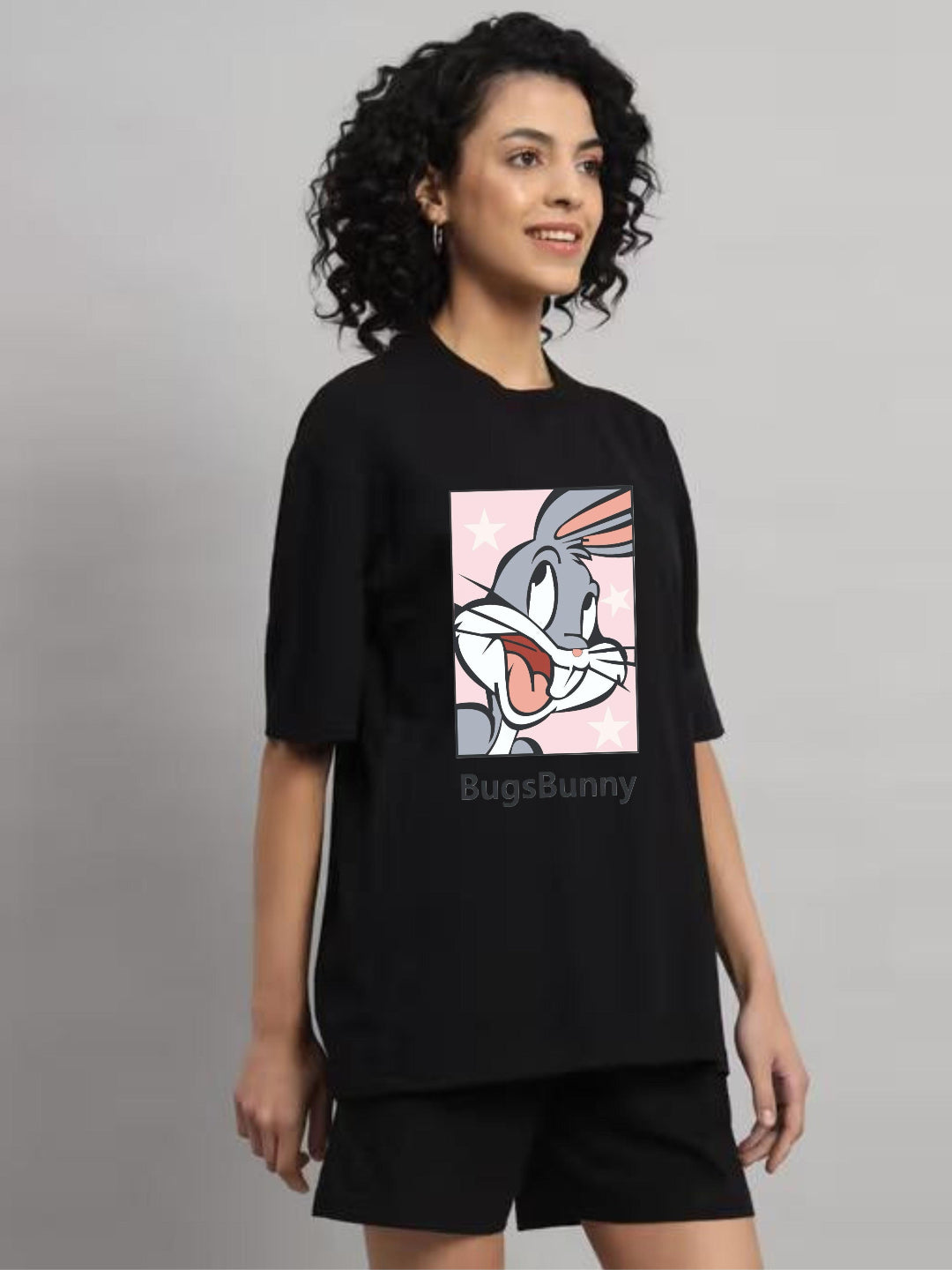 HESHA BUNNY WOMEN OVERSIZE PRINTED TSHIRT