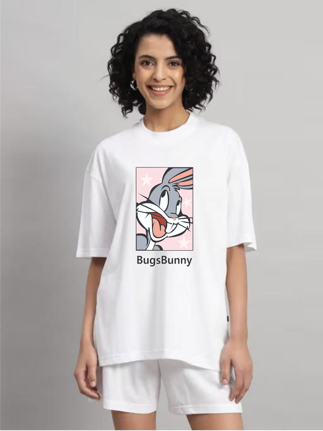HESHA BUNNY WOMEN OVERSIZE PRINTED TSHIRT
