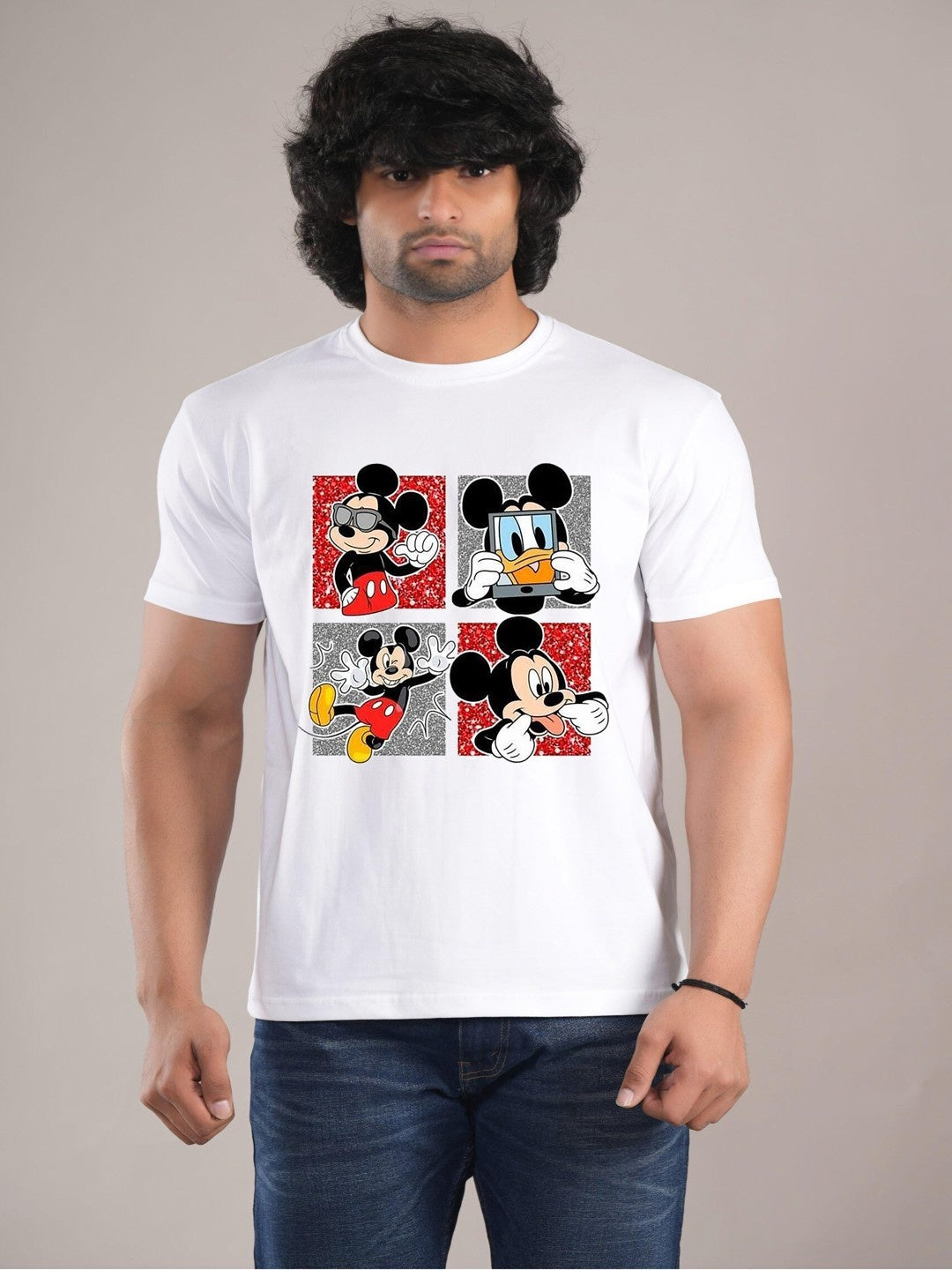 HESHA CACH MICKEY MOOD MENS PRINTED TSHIRT