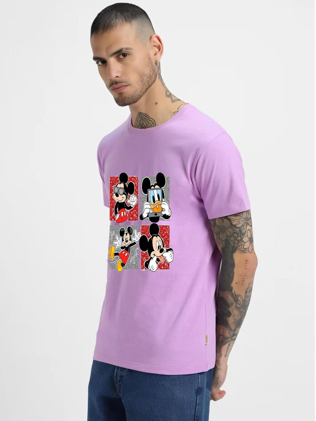 HESHA CACH MICKEY MOOD MENS PRINTED TSHIRT