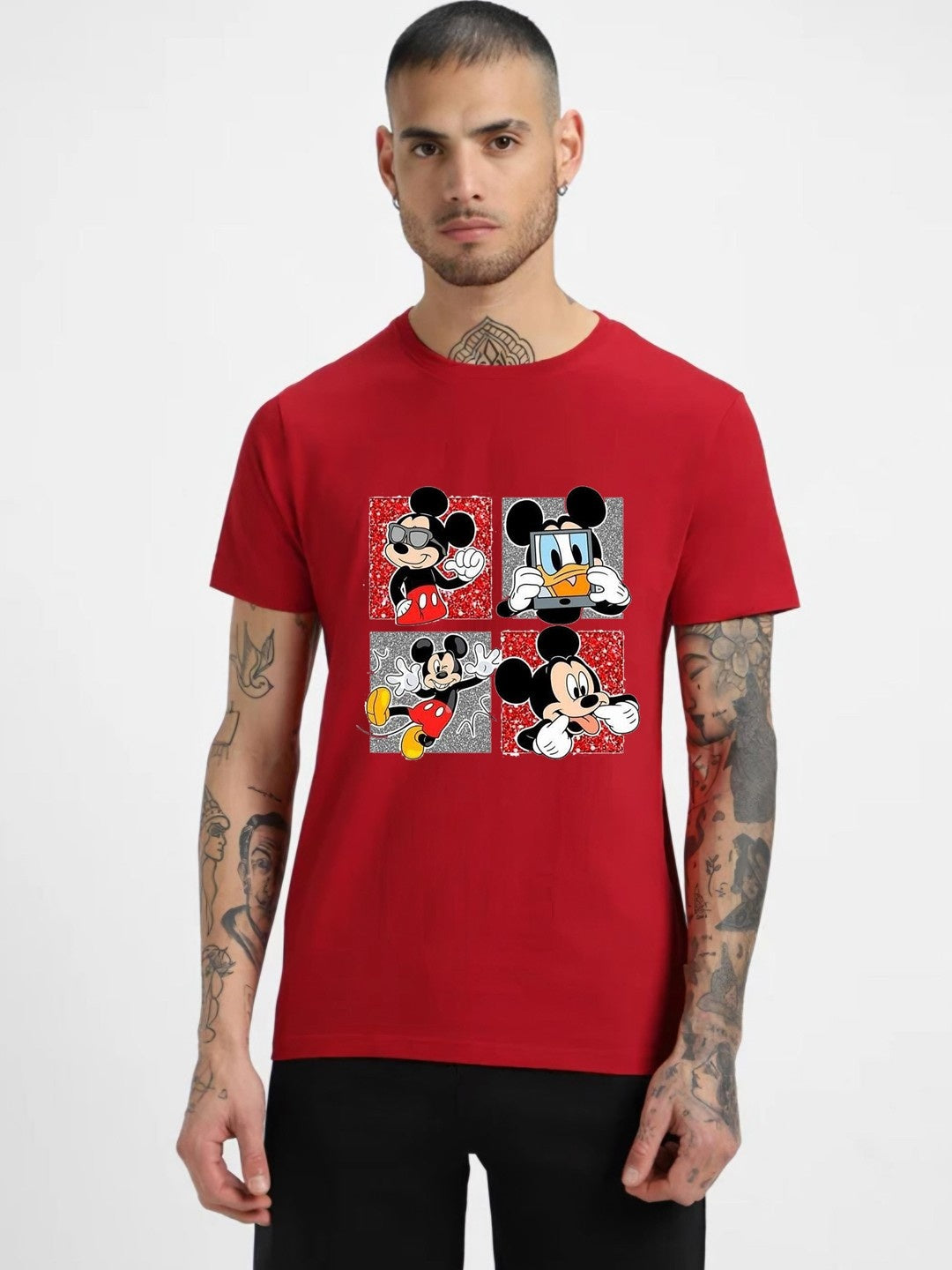 HESHA CACH MICKEY MOOD MENS PRINTED TSHIRT