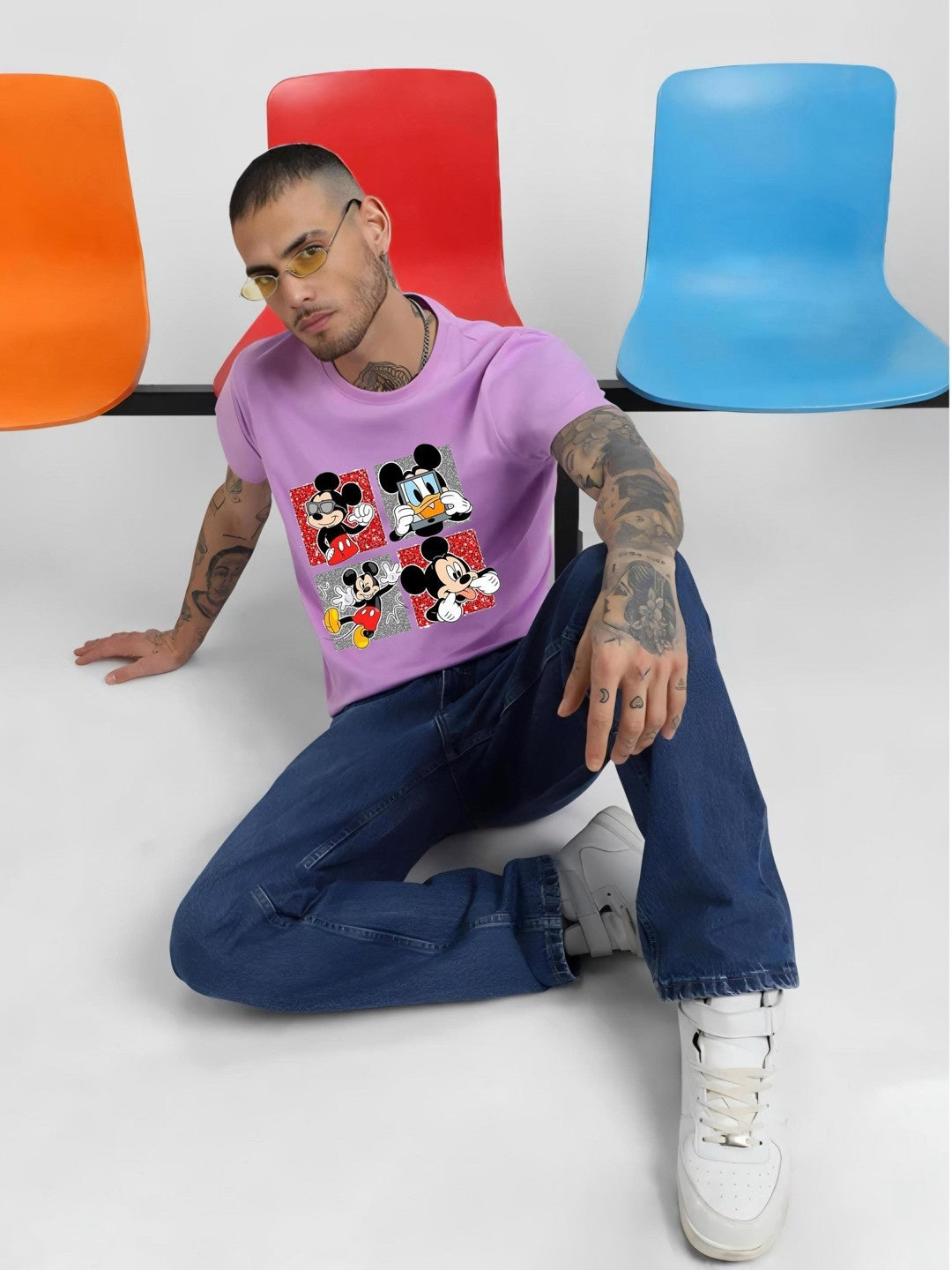 HESHA CACH MICKEY MOOD MENS PRINTED TSHIRT