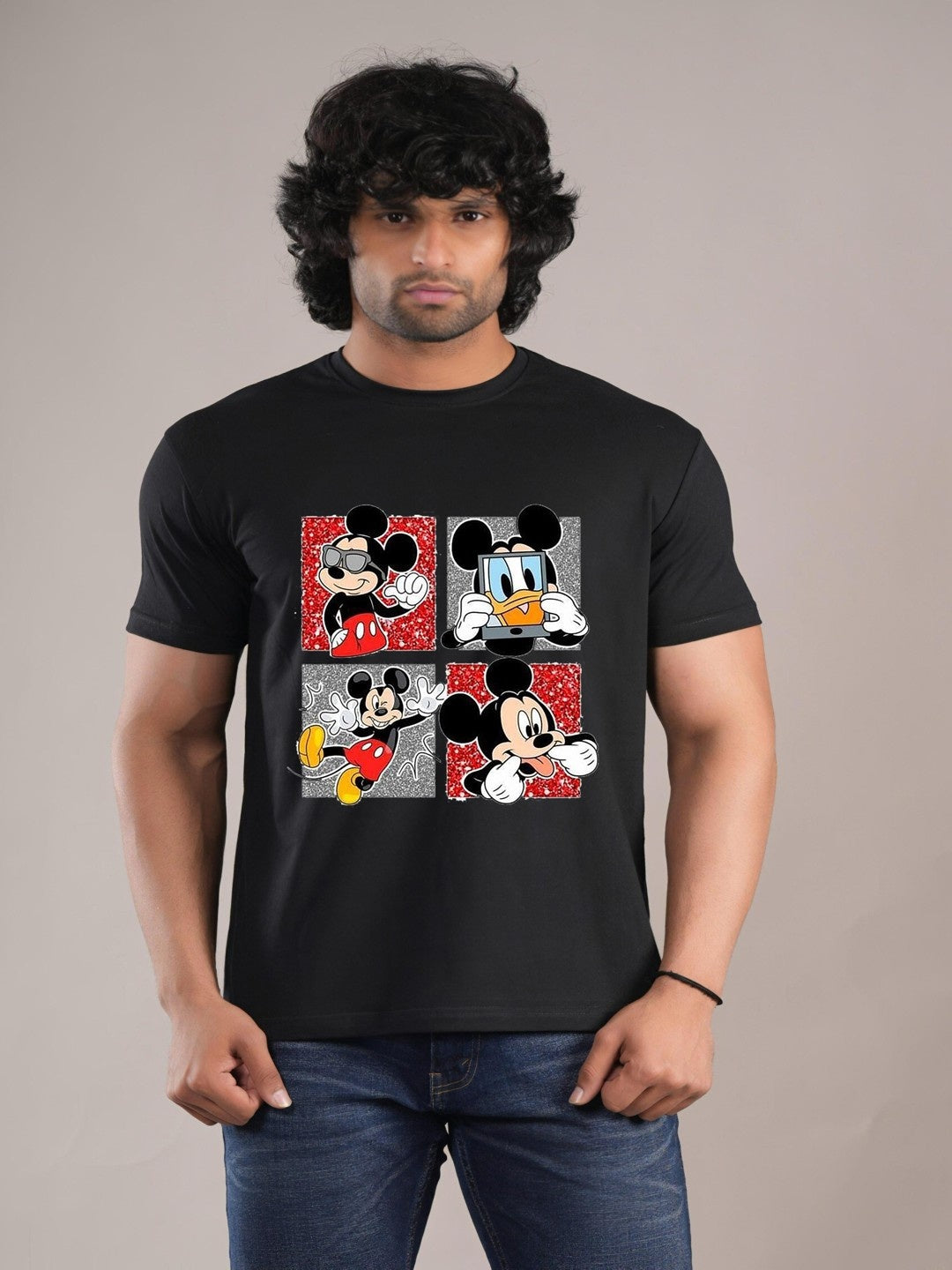 HESHA CACH MICKEY MOOD MENS PRINTED TSHIRT
