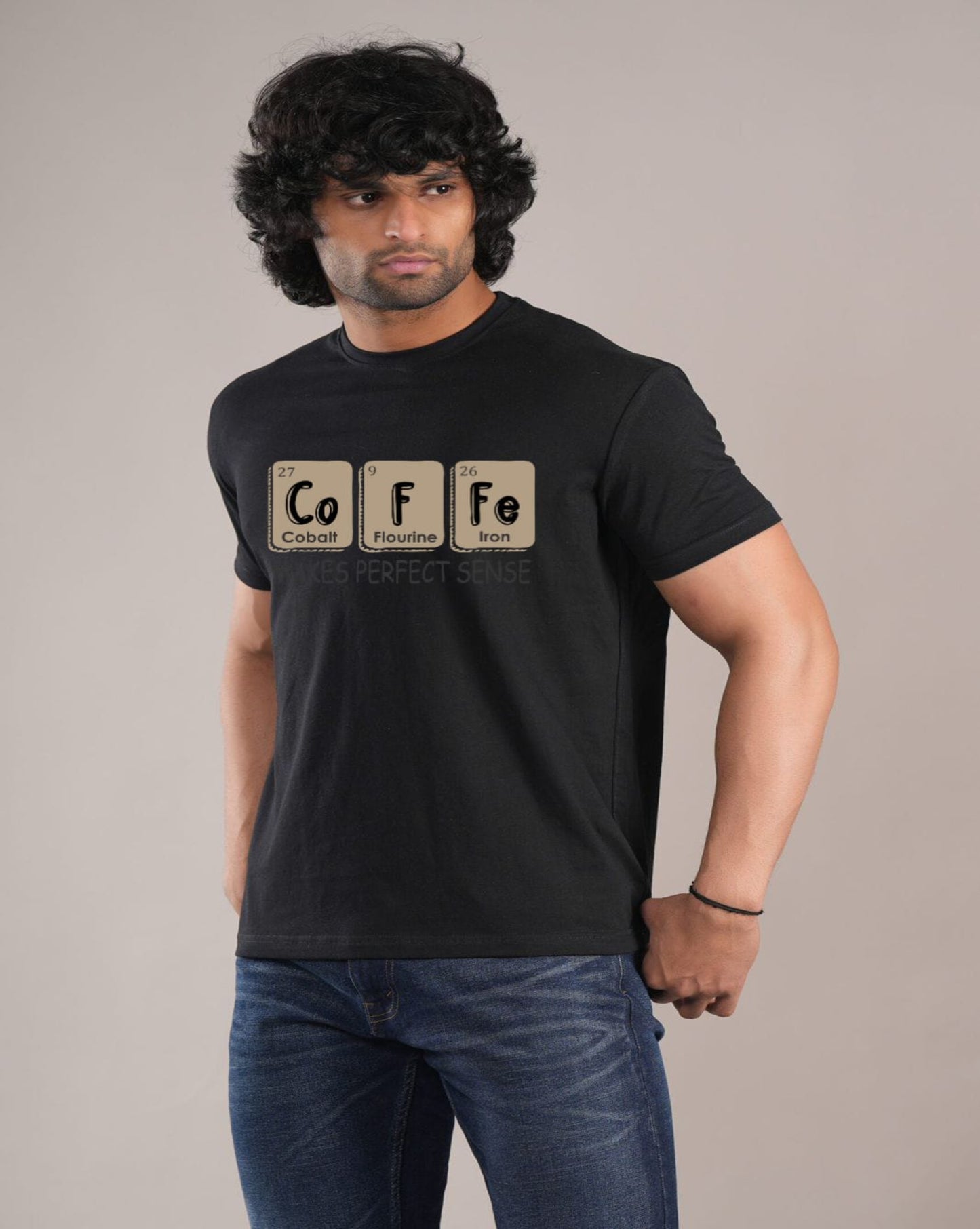 HESHA COFFE MENS REGULAR PRINTED TSHIRT