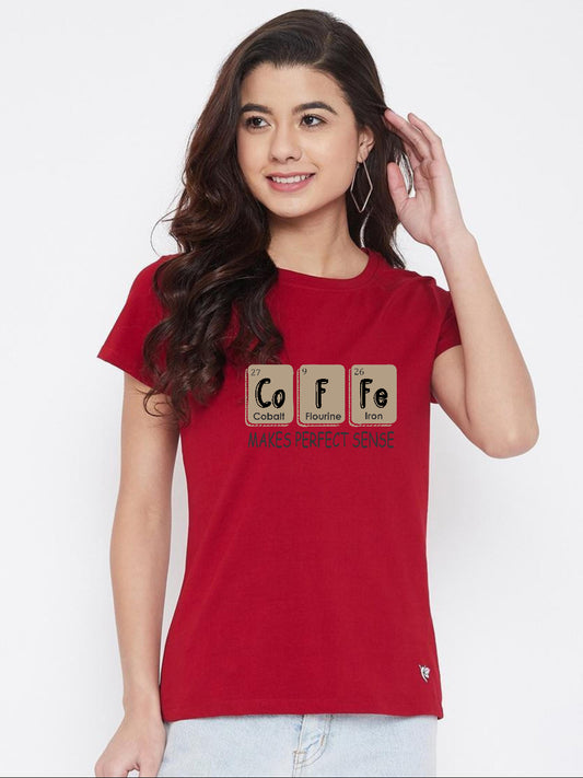 HESHA COFFE WOMEN REGULAR PRINTED TSHIRT