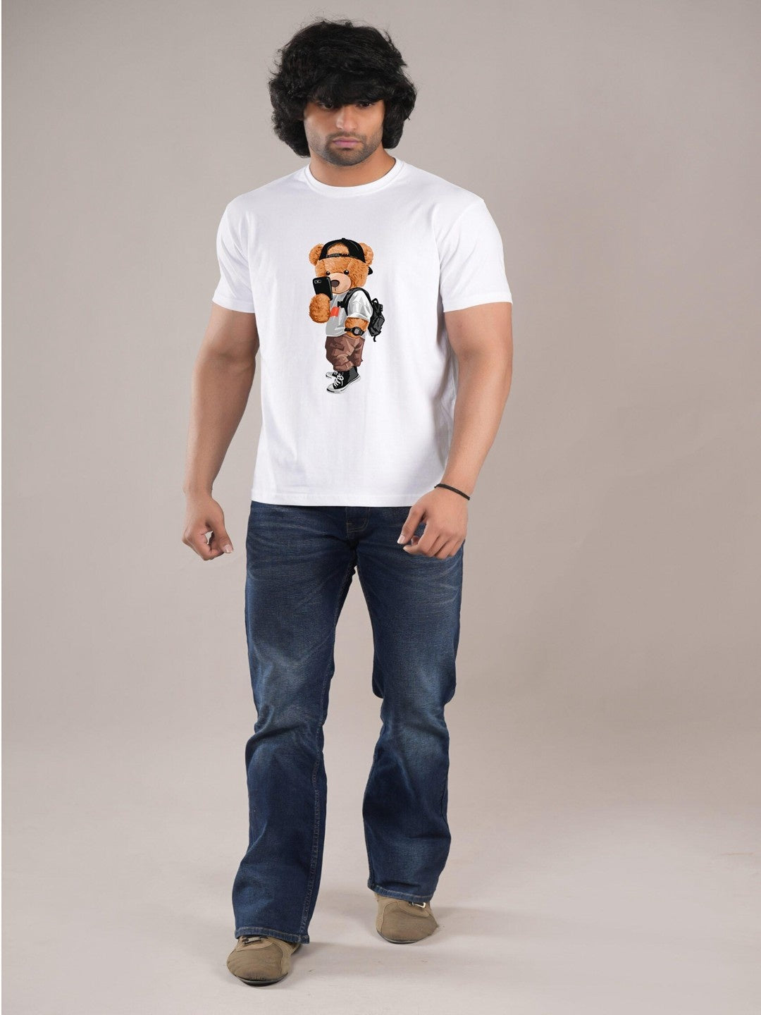 HESHA COOL BEAR MENS PRINTED TSHIRT