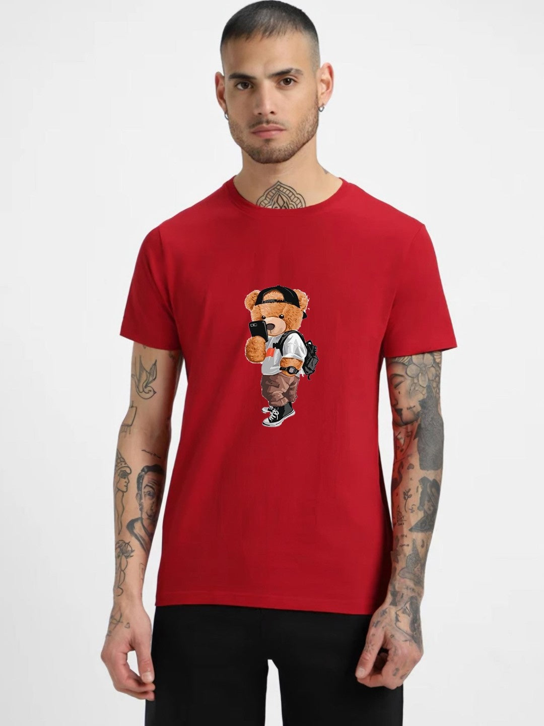 HESHA COOL BEAR MENS PRINTED TSHIRT