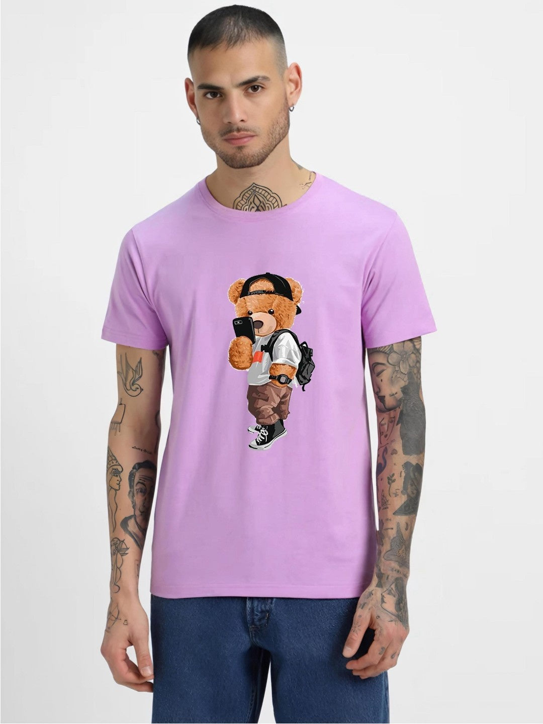 HESHA COOL BEAR MENS PRINTED TSHIRT