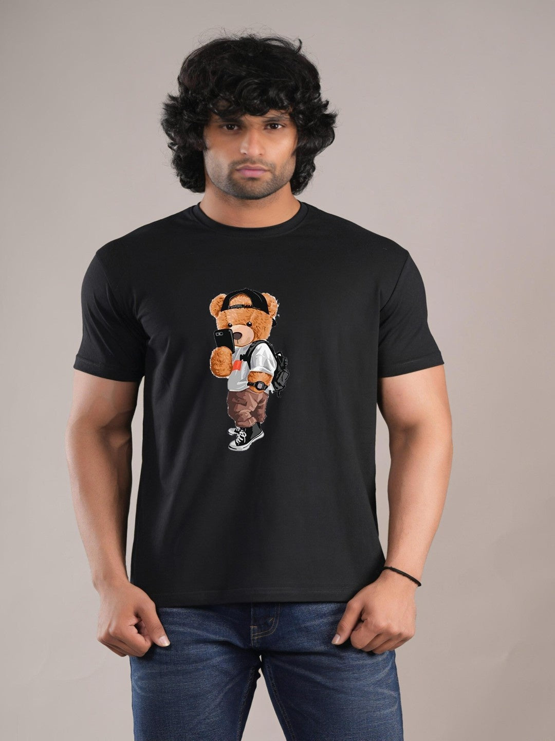 HESHA COOL BEAR MENS PRINTED TSHIRT