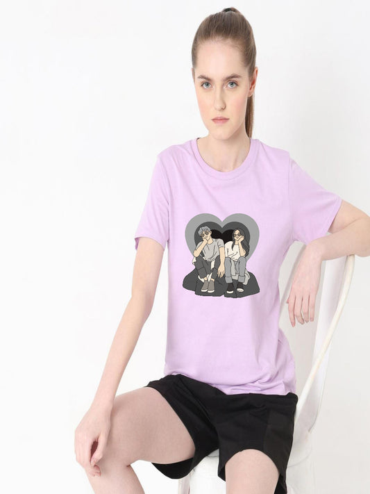 HESHA COUPPLE WOMEN REGULAR PRINTED TSHIRT